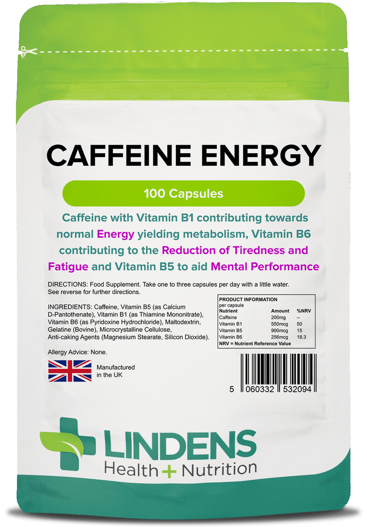 Lindens - Caffeine Energy 200mg Capsules | Vitaminz