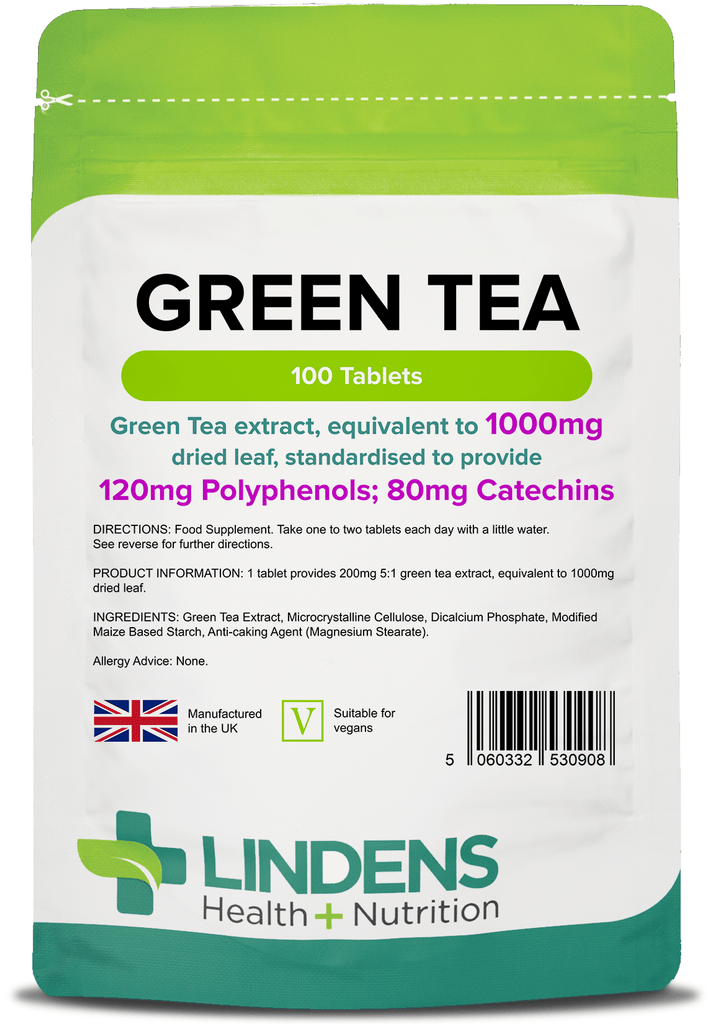 Lindens Green Tea 100 1000mg tablets | Vitaminz