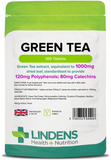 Lindens Green Tea 100 1000mg tablets | Vitaminz