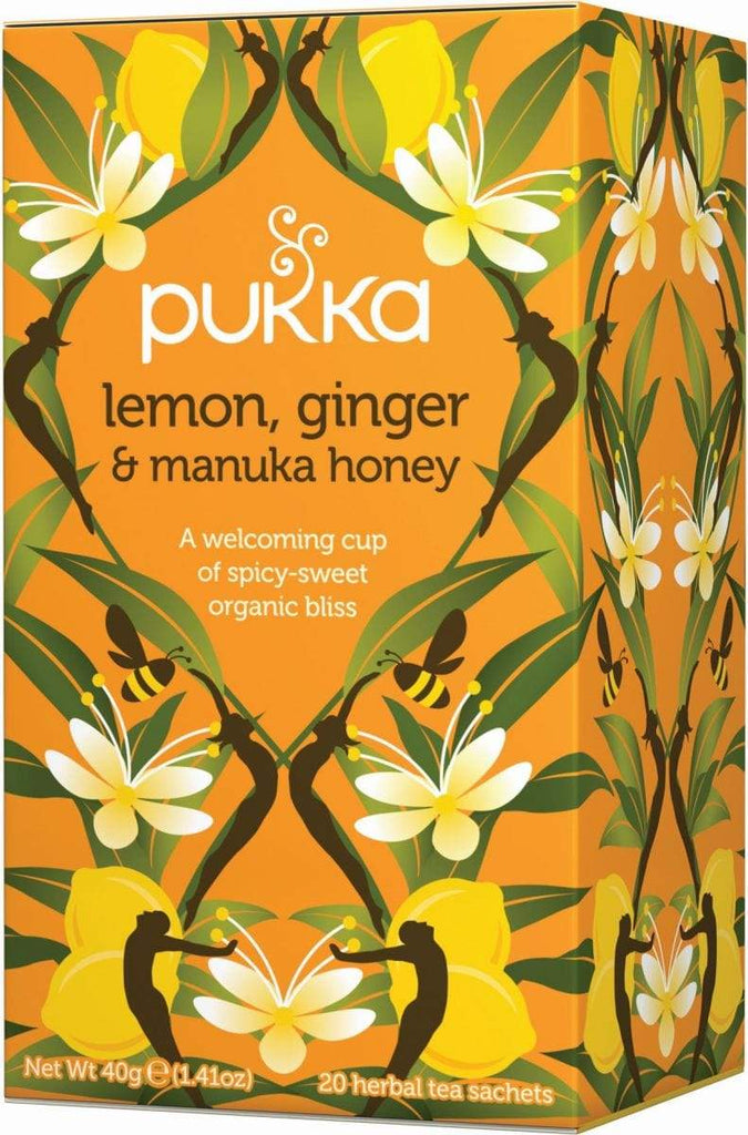 Pukka Tea - Lemon, Ginger & Manuka Tea Bags | Vitaminz