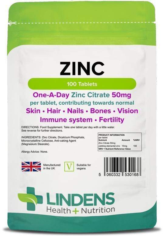 Lindens - Zinc Citrate Tablets | Vitaminz