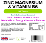 Zinc Magnesium & Vitamin B6 Tablets 90 Tablets